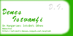 denes istvanfi business card